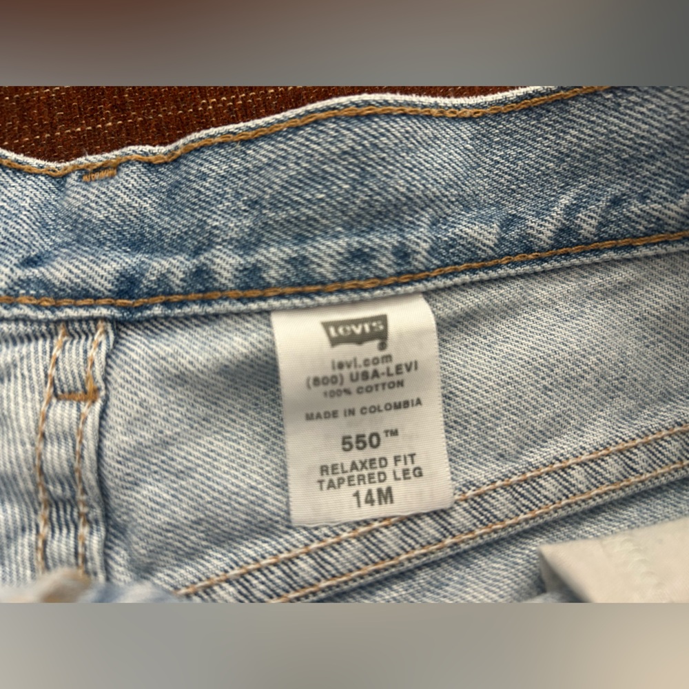Vintage Levi’s 550 Jeans Relaxed Fit 1990’s Light Wash size 14 - Picture 5 of 11